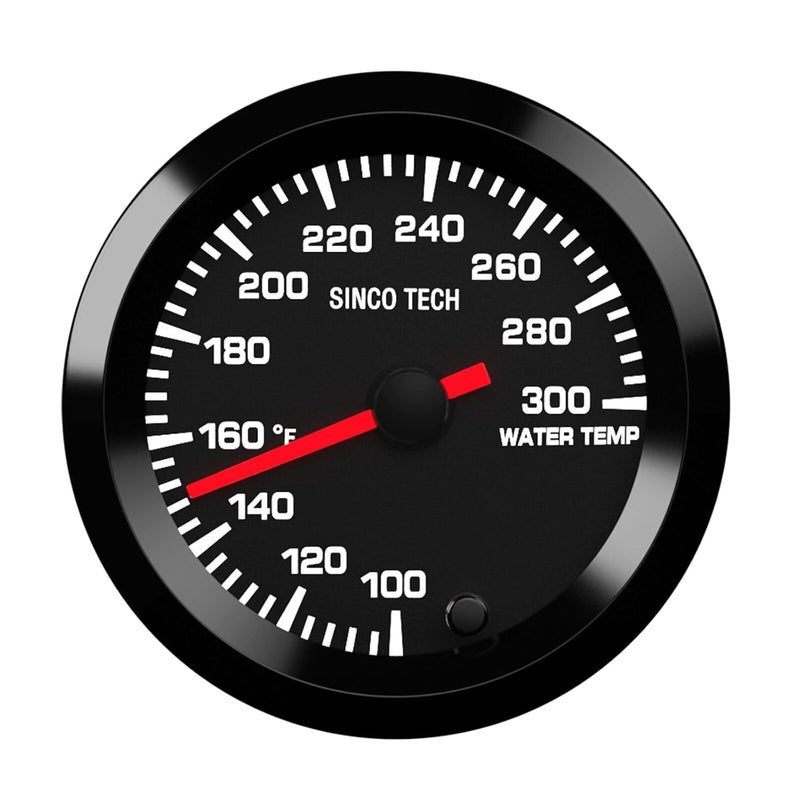 SINCO TECH 7 Color Gauge Kit 2" 52mm Automobile Backlight Pointer Car Meter with Sensor (Water Temp F) - Image 2